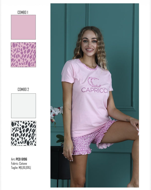Pigiama Corto Donna Cotone