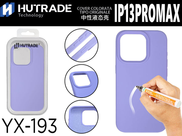 YX-193 COVER COLORATA IN GOMMA IP13PROMAX VIOLA