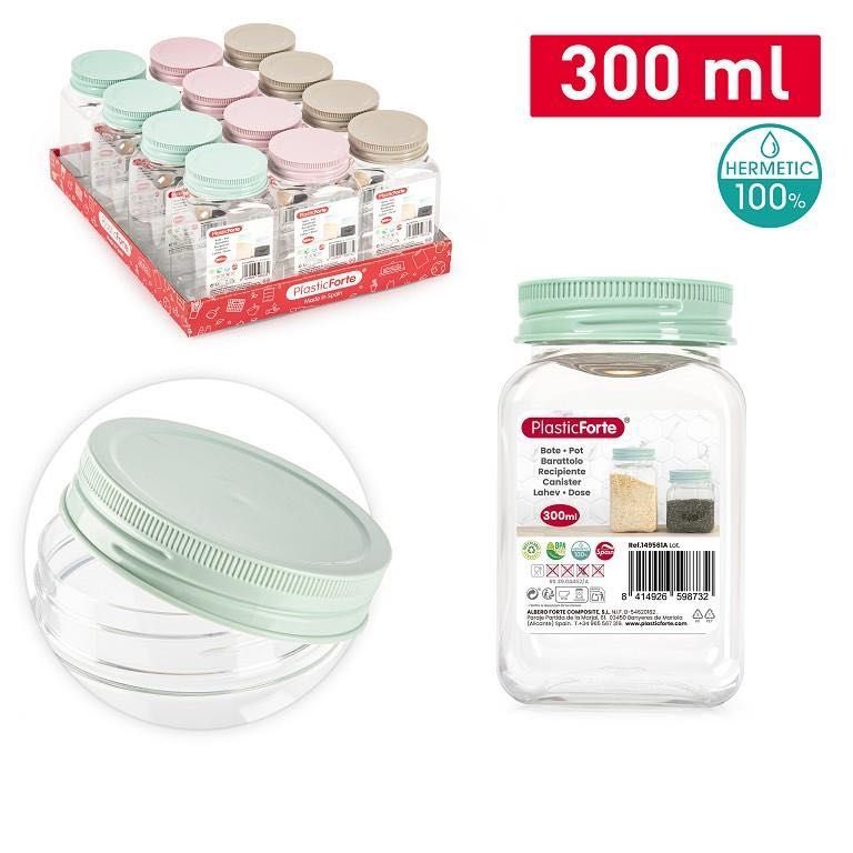 BARATTOLO QUADRATO CLASSIC 300ML 6X6.5X11CM
