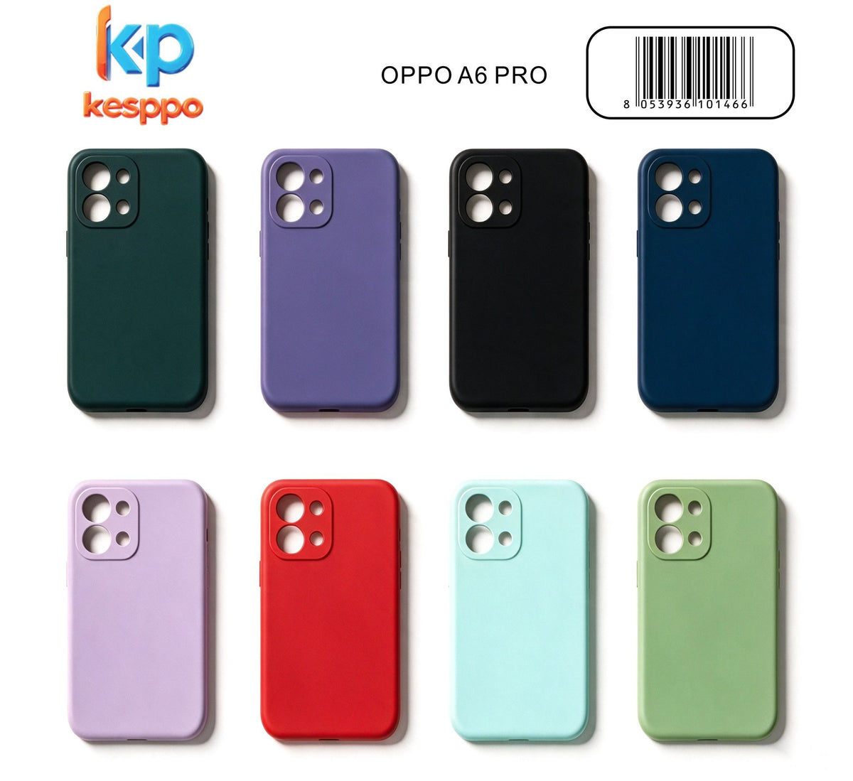 Custodia per OPPO A6 Pro – a tinta unita, in silicone, con aperture sagomate