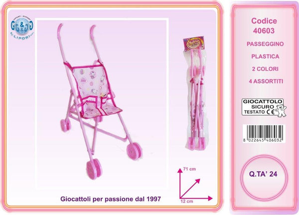 Accessorio per bambole – PASSEGGINO PLASTICA 2 COL LIP40603