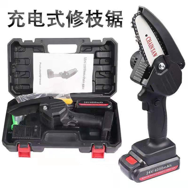 Motosega con due batterie – 4 pollici