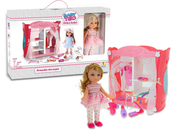 Bambola – BAMBOLA BABY TEO C ARMADIO E ACCESSORI 80463