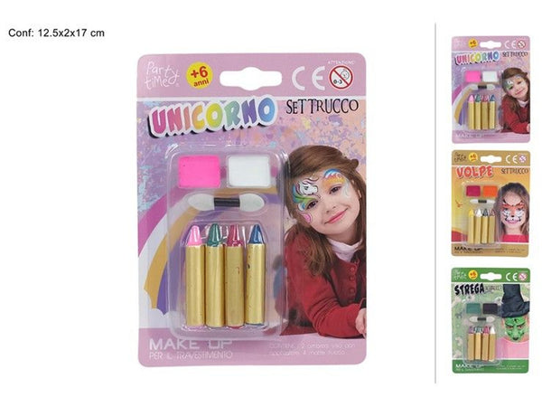 Set trucco per travestimenti con colori e applicatore