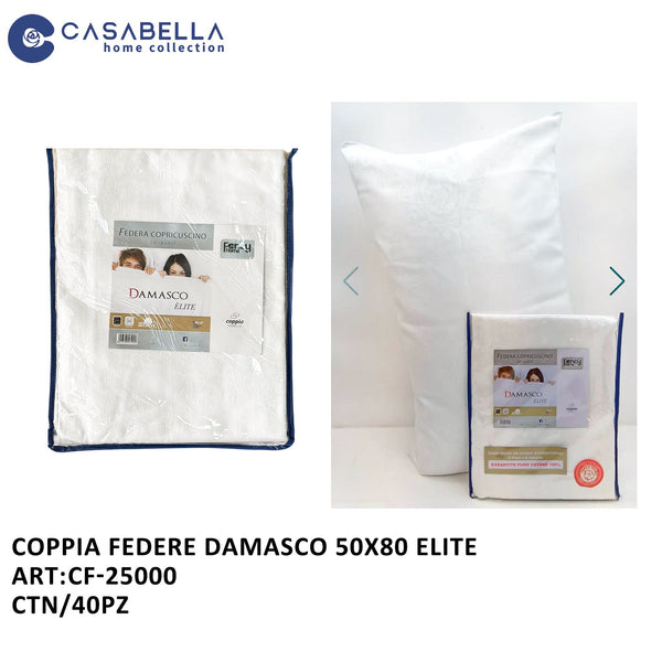 Coppia Federe Damasco 50X80 Elite