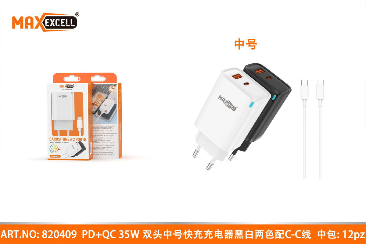 Caricatore PD+QC 35W con Cavo C-C
