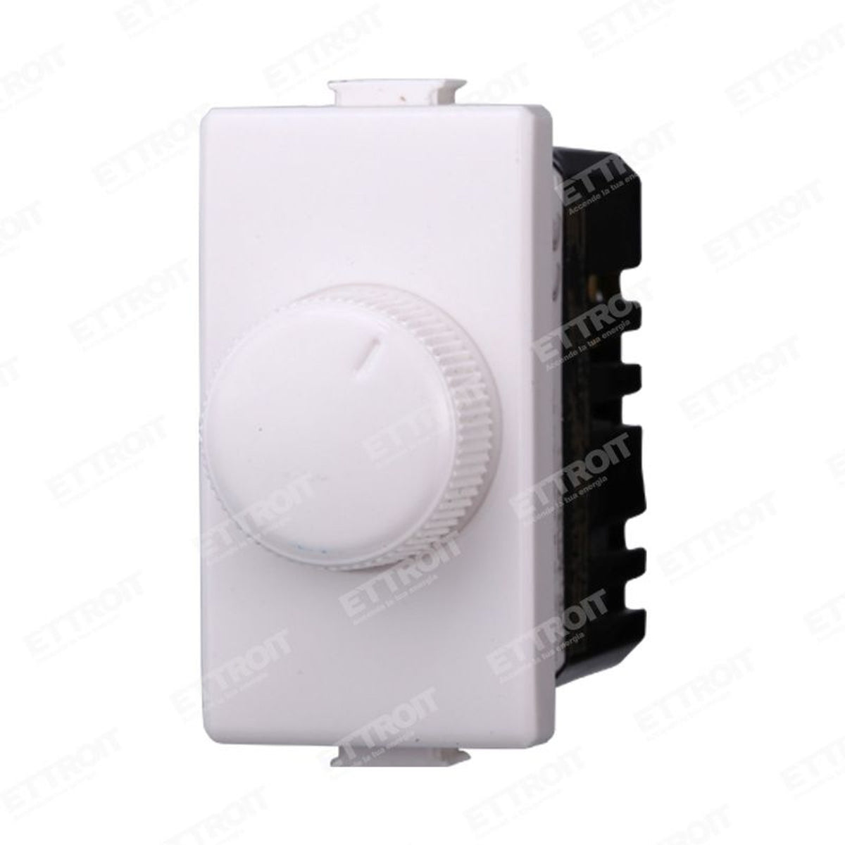 Dimmer rotativo bianco con accensione e spegnimento