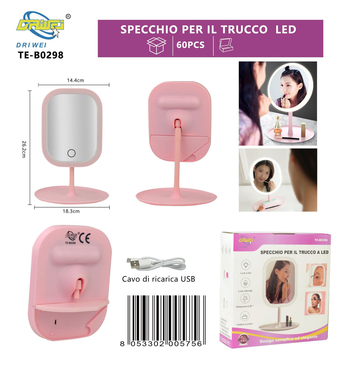 Specchio illuminato