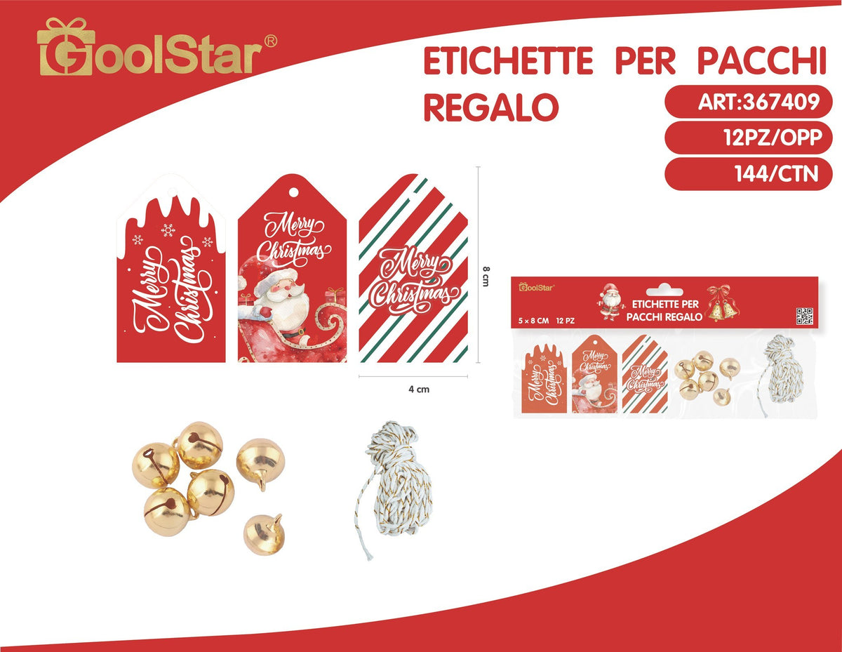 Etichette natalizie per pacchi regalo - serie A