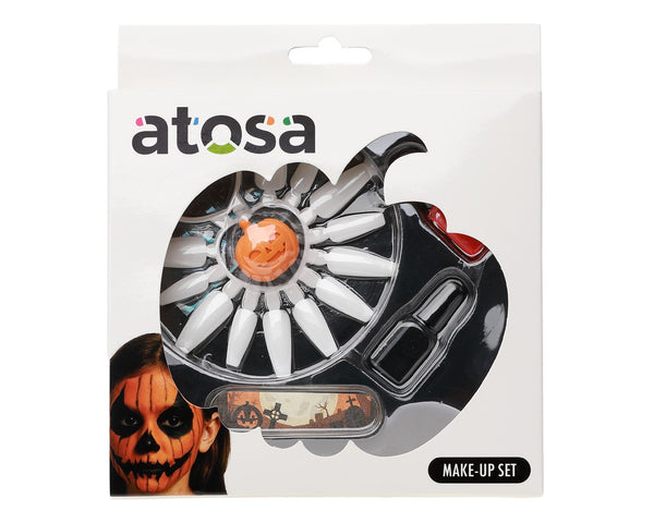 Set Halloween con unghie finte, smalti e lima