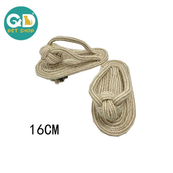 Gioco in corda a ciabatta per cani 16 cm