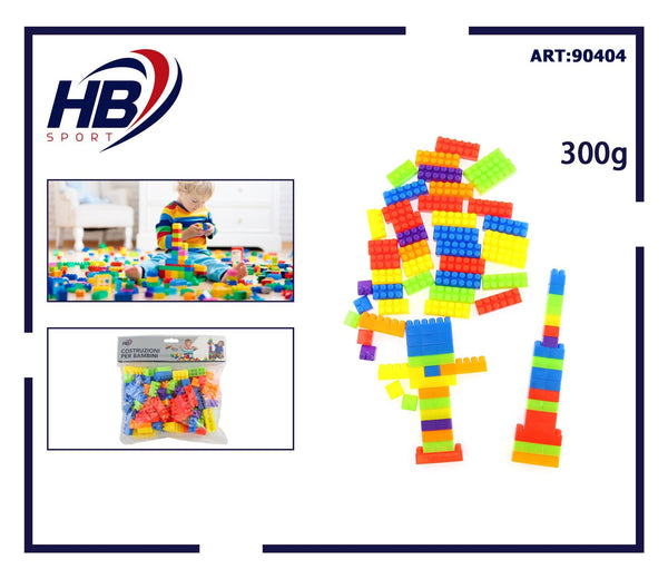 Mattoncini da costruzione colorati, 300 g