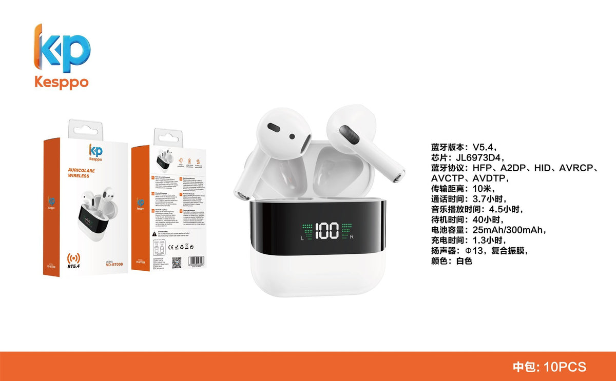 Auricolari VD-BT008 wireless 5.4 in-ear