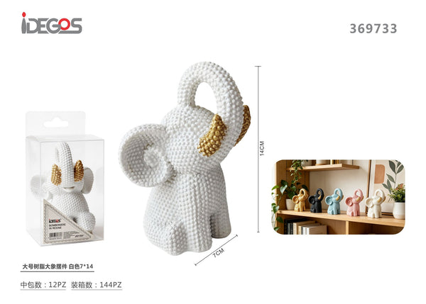 Elefante decorativo in resina, 7 x 14 cm