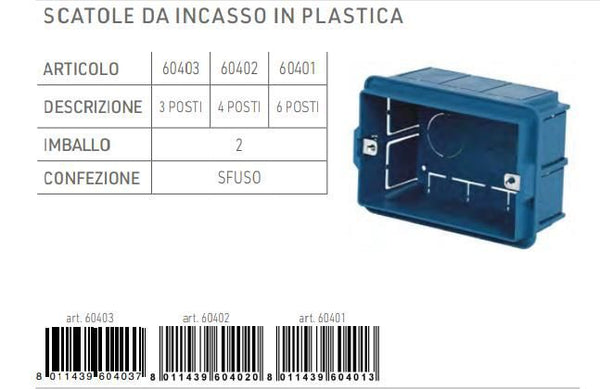 Scatole e accessori elettrici