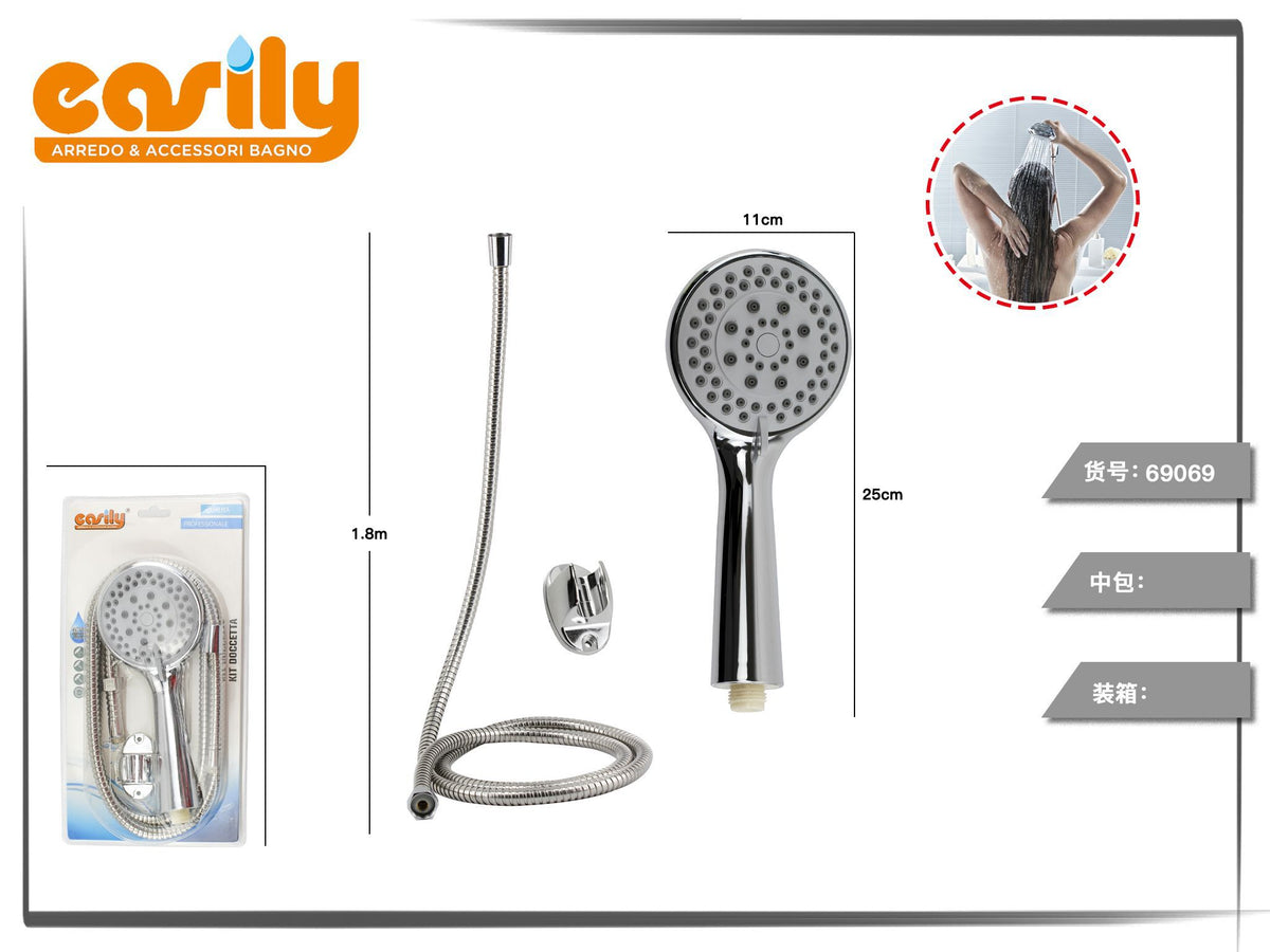 Kit doccetta con ugelli ad anelli e manico svasato
