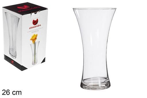C.M VASO VETRO VENECIA 26CM