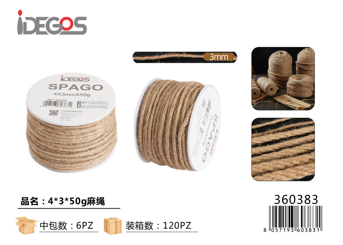 Rotolo di spago di juta, 50 g