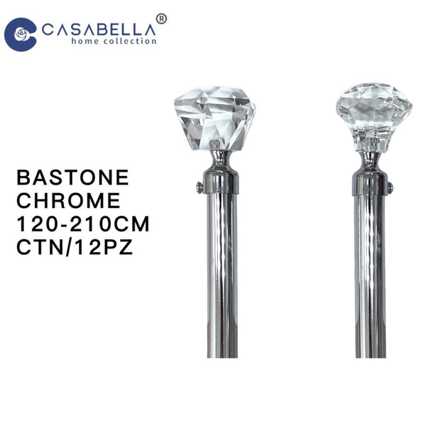 Bastone per Tende 120-210 Chrome