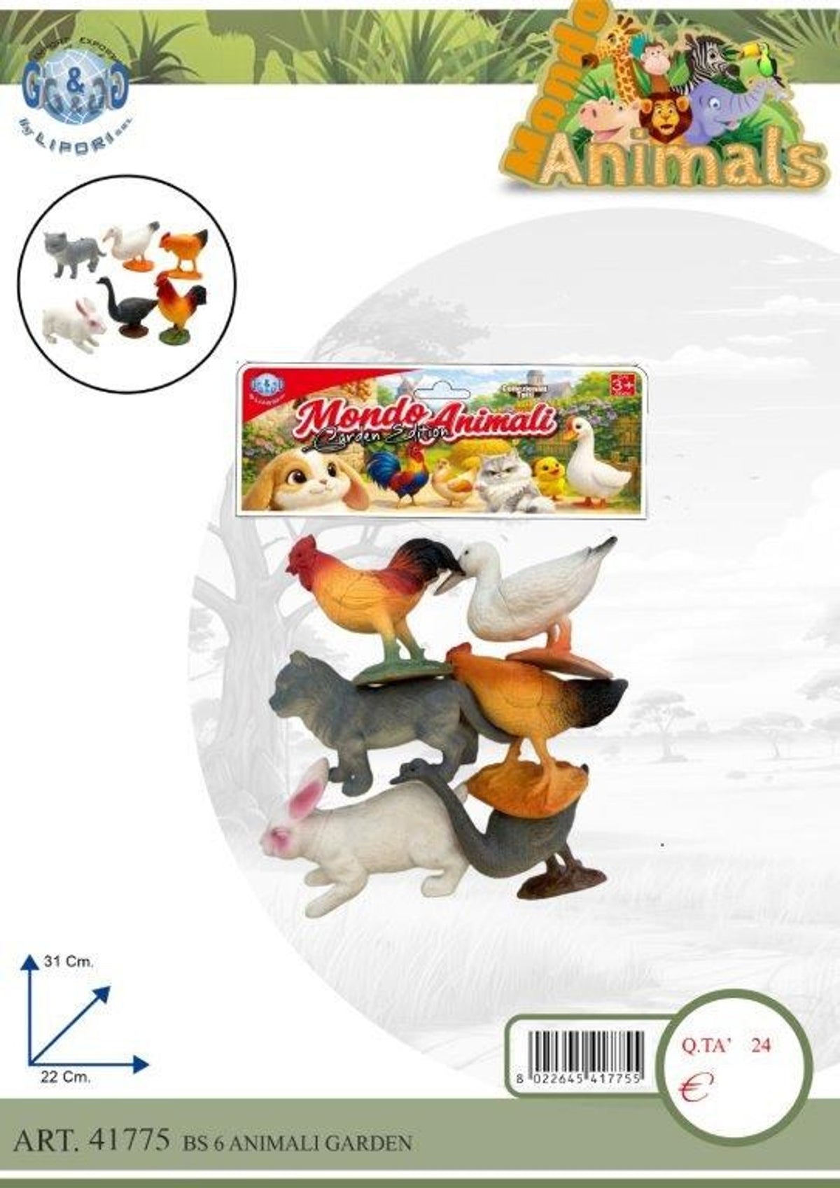 Personaggio o figura giocattolo – BS 6 ANIMALI GARDEN LIP41775