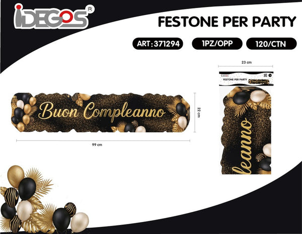 Festone Buon Compleanno, 99 x 22 cm
