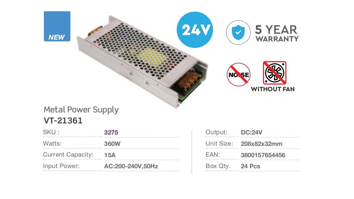 Alimentatore LED 360 W 24 V IP20