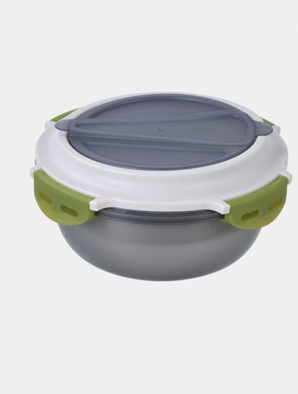 ECO.SUPER LOCK CONTENITORE PORTAPRANZO C/POSATE 1200ML 43.5X43.5X30.5H TONDO PLASTICA