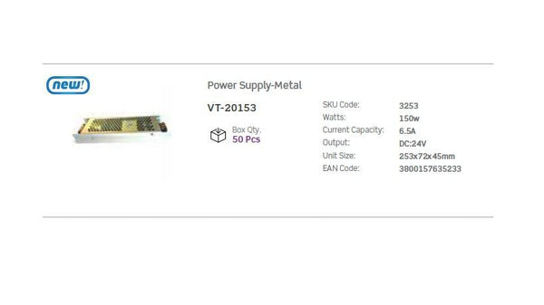 Alimentatore LED 150 W 24 V IP20