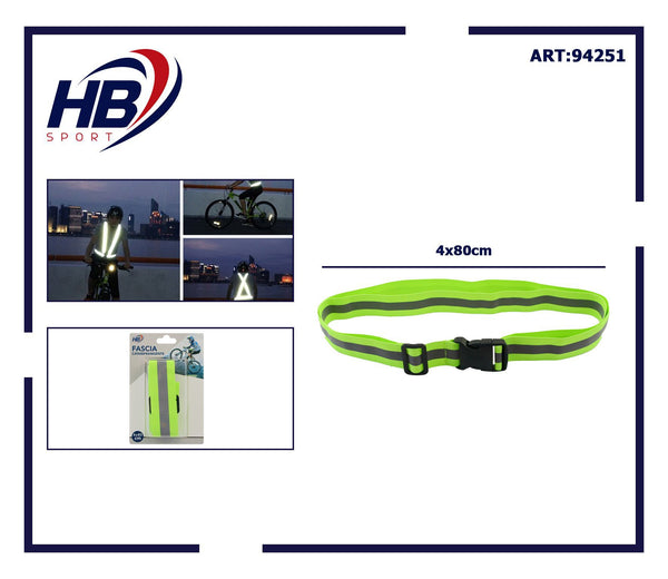 Fascia catarifrangente con fibbia, 4 × 80 cm