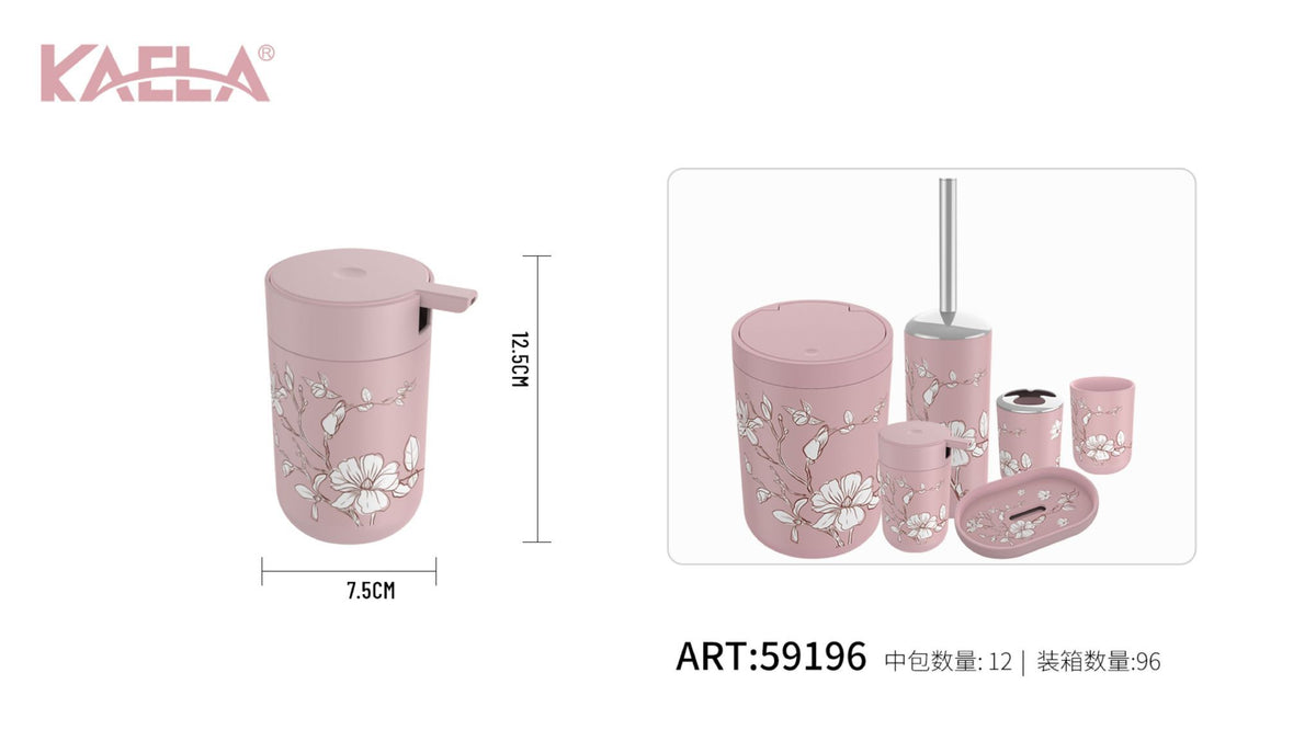 Dispenser per sapone 8034-Y, fiori di pesco
