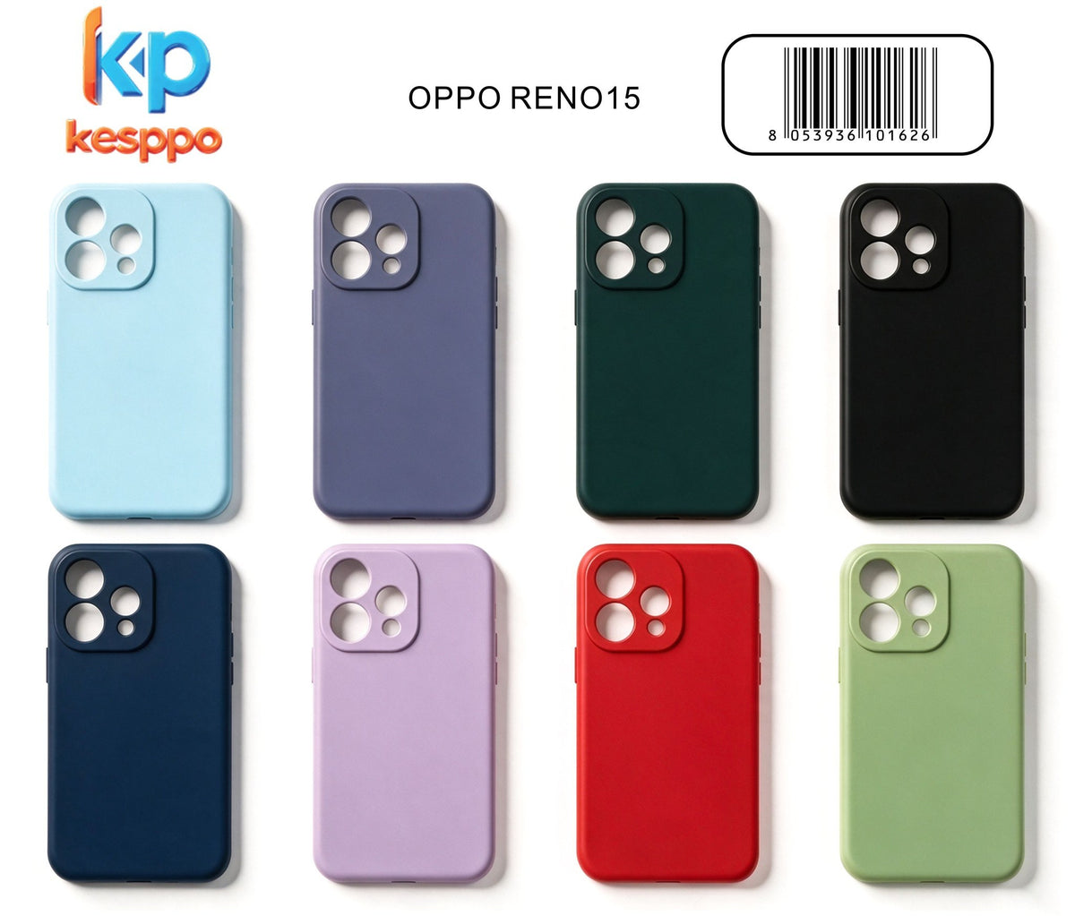 Custodia per OPPO RENO 15 – a tinta unita, in silicone, con aperture sagomate