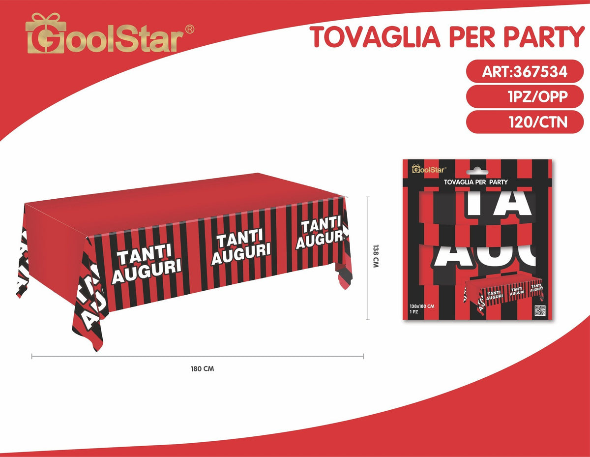 Tovaglia per party rosso nero