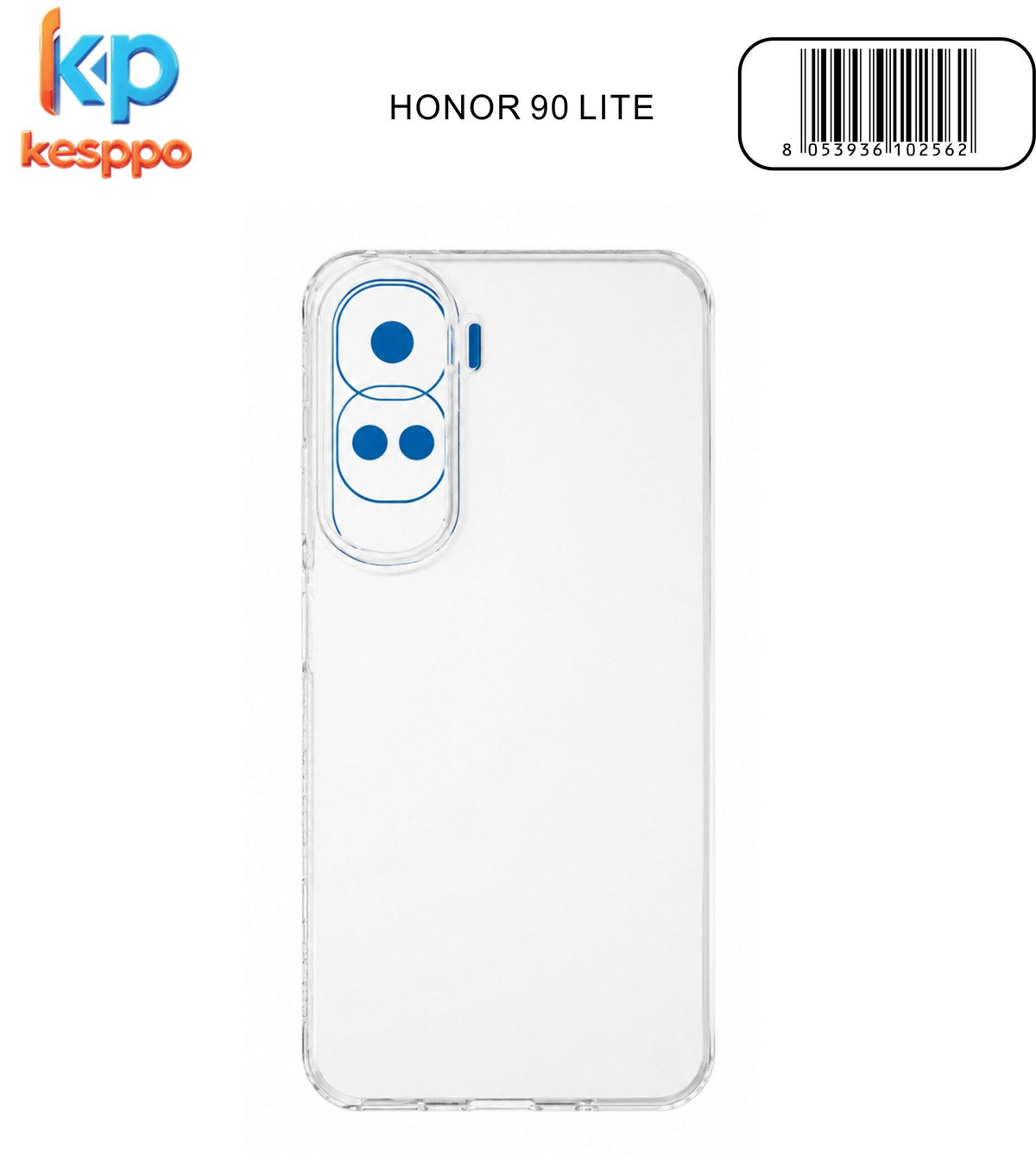 Custodia per Honor 90 Lite – trasparente, in silicone, con aperture sagomate