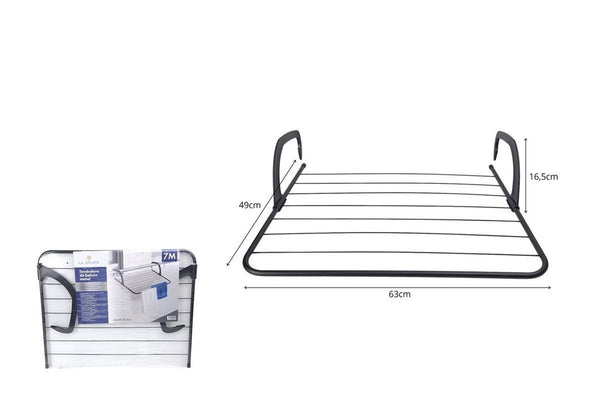 LA BOLATA STENDINO DA BALCONE METALLO 7M 63X49X16.5CM