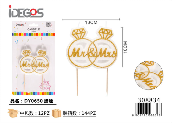 Candele oro glitter
