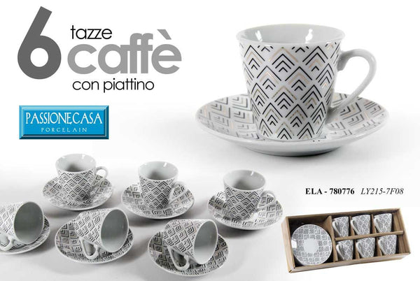 Tazzina da caffè LY215/7F08, confezione da 6 pezzi