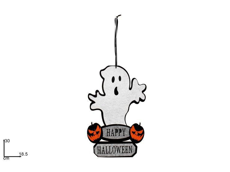 Fantasma Happy Halloween da appendere, 18,5 × 30 cm