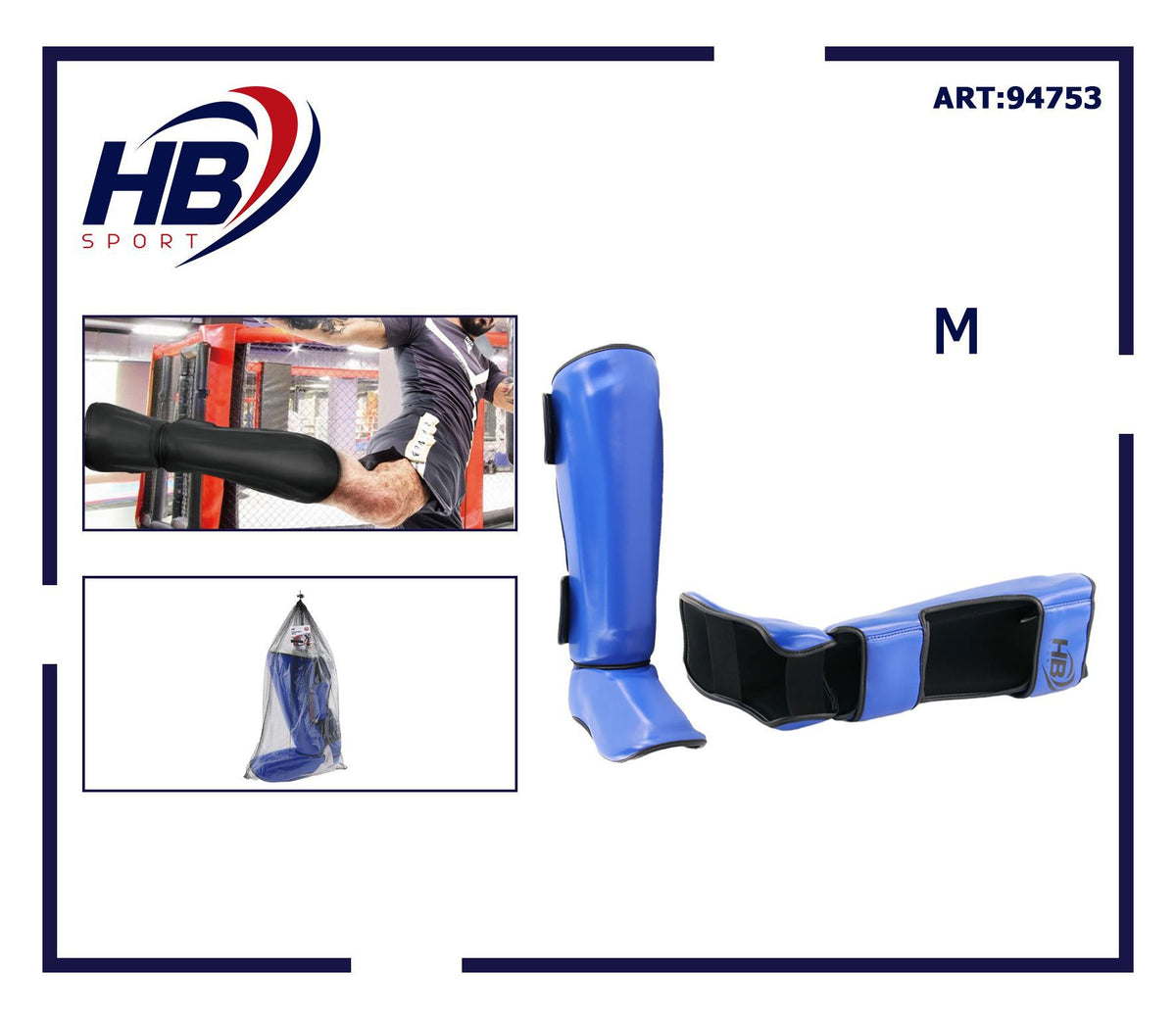 Paratibie blu da boxe, taglia M