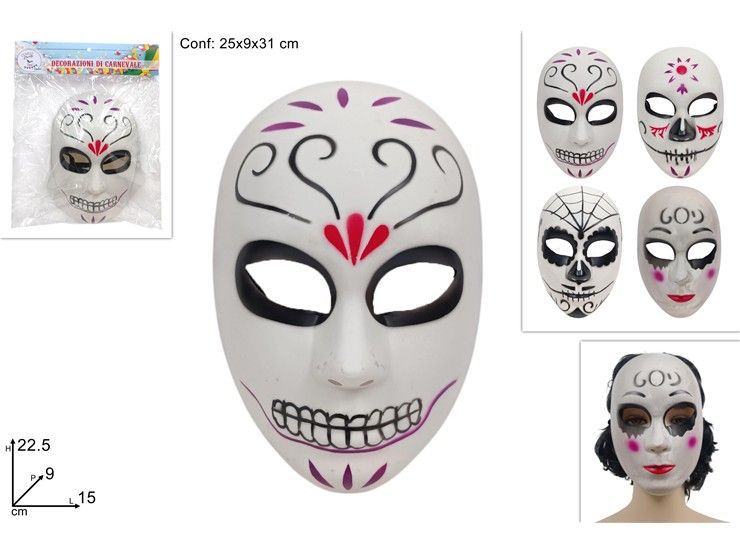 Maschera decorata da teschio per travestimenti