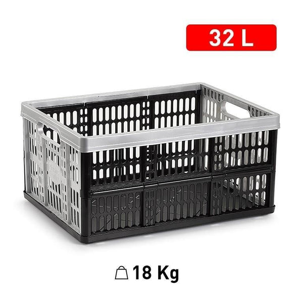 SCATOLA PIEGHEVOLE PLASTICA ARGENTO 48X35X4CM
