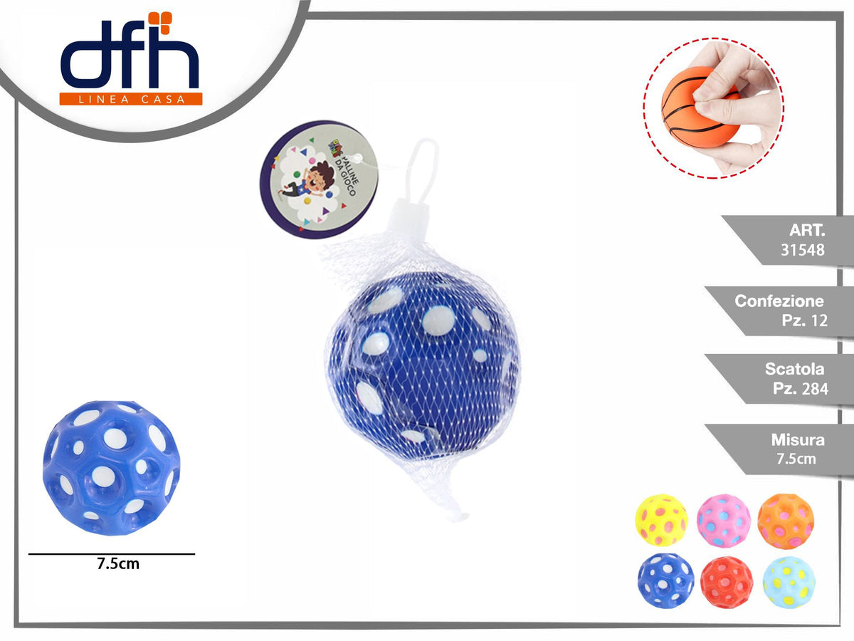 Pallina da gioco a pois, 7,5 cm