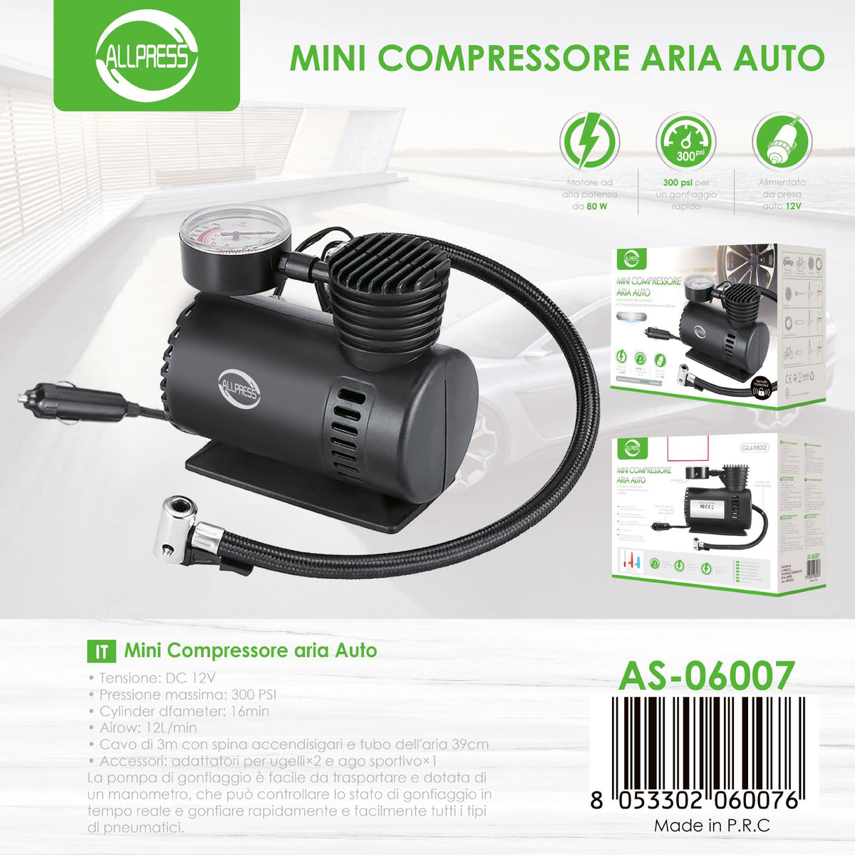 Compressore per auto — 12 V
