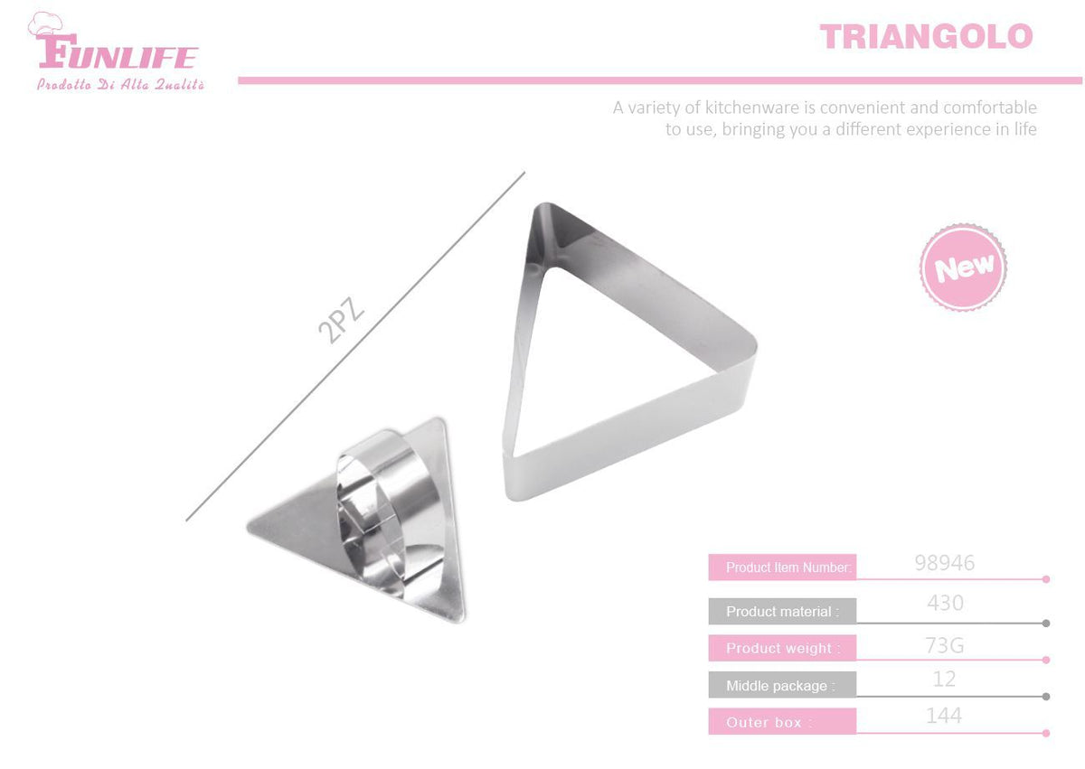 Anello per mousse, forma triangolare