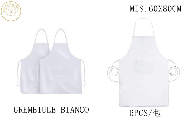 GREMBIULE BIANCO 60X80CM