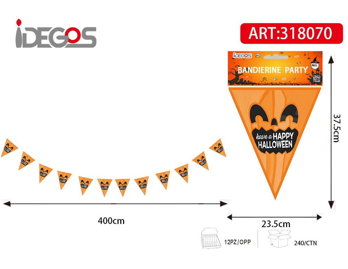 Festone Di Carta Halloween 4m