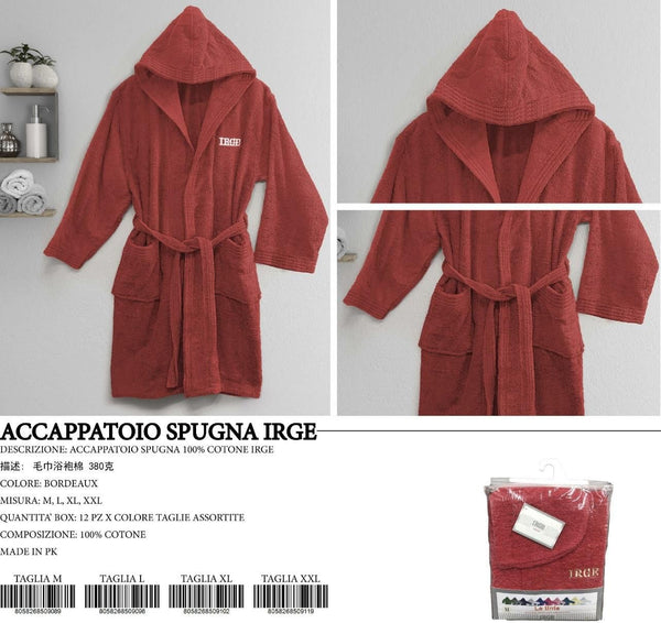 Accappatoio Irge Spugna Bordeaux