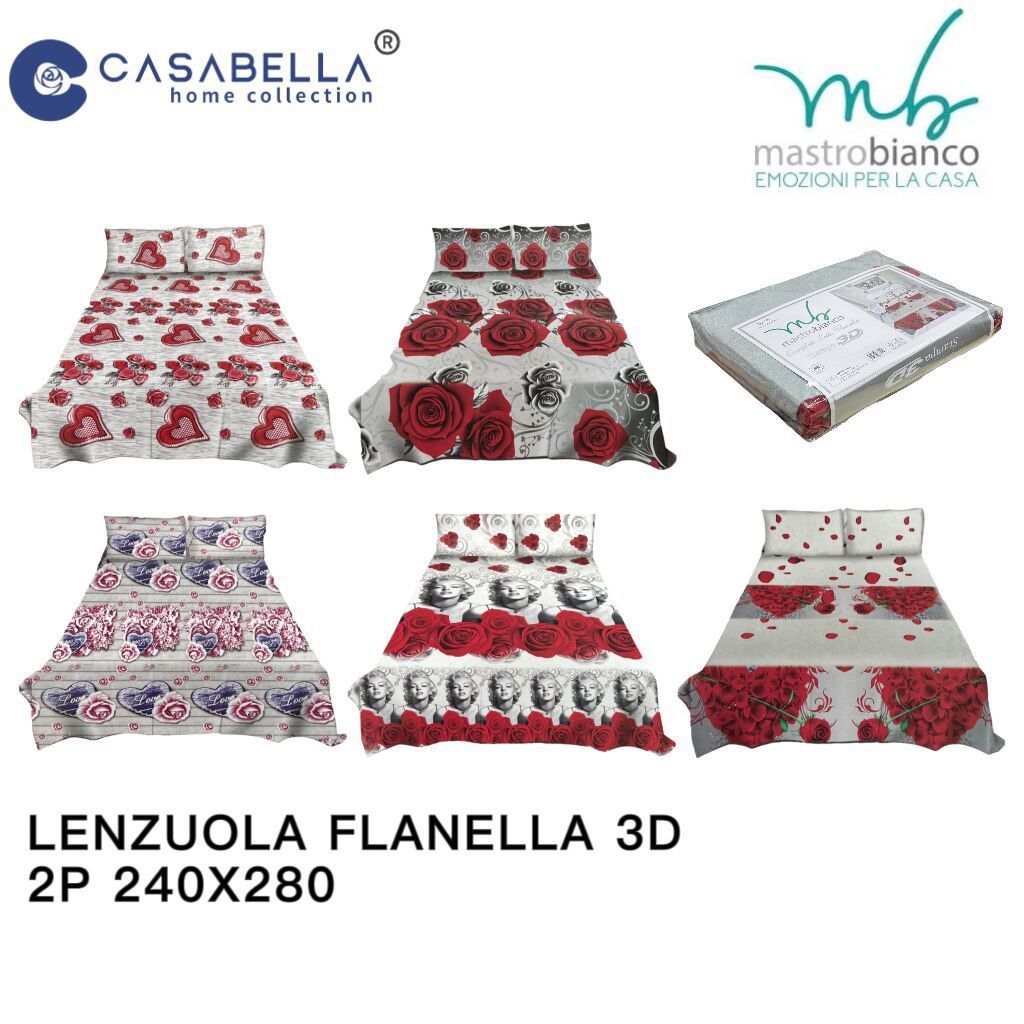 Lenzuola Flanella 3D 2P 240X280