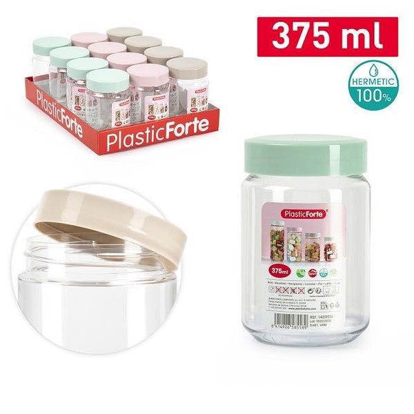 BARATTOLO MONTECARLO PLASTICA 375ML 7X7X11.5CM