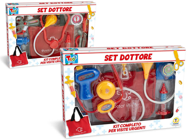 Set mestiere giocattolo – TEO'S - SET DOTTORE CON VALIGETTA STETOSCOPIO