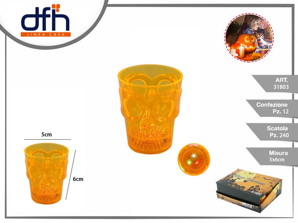 Lanterna decorativa a teschio per Halloween, 5 × 6 cm